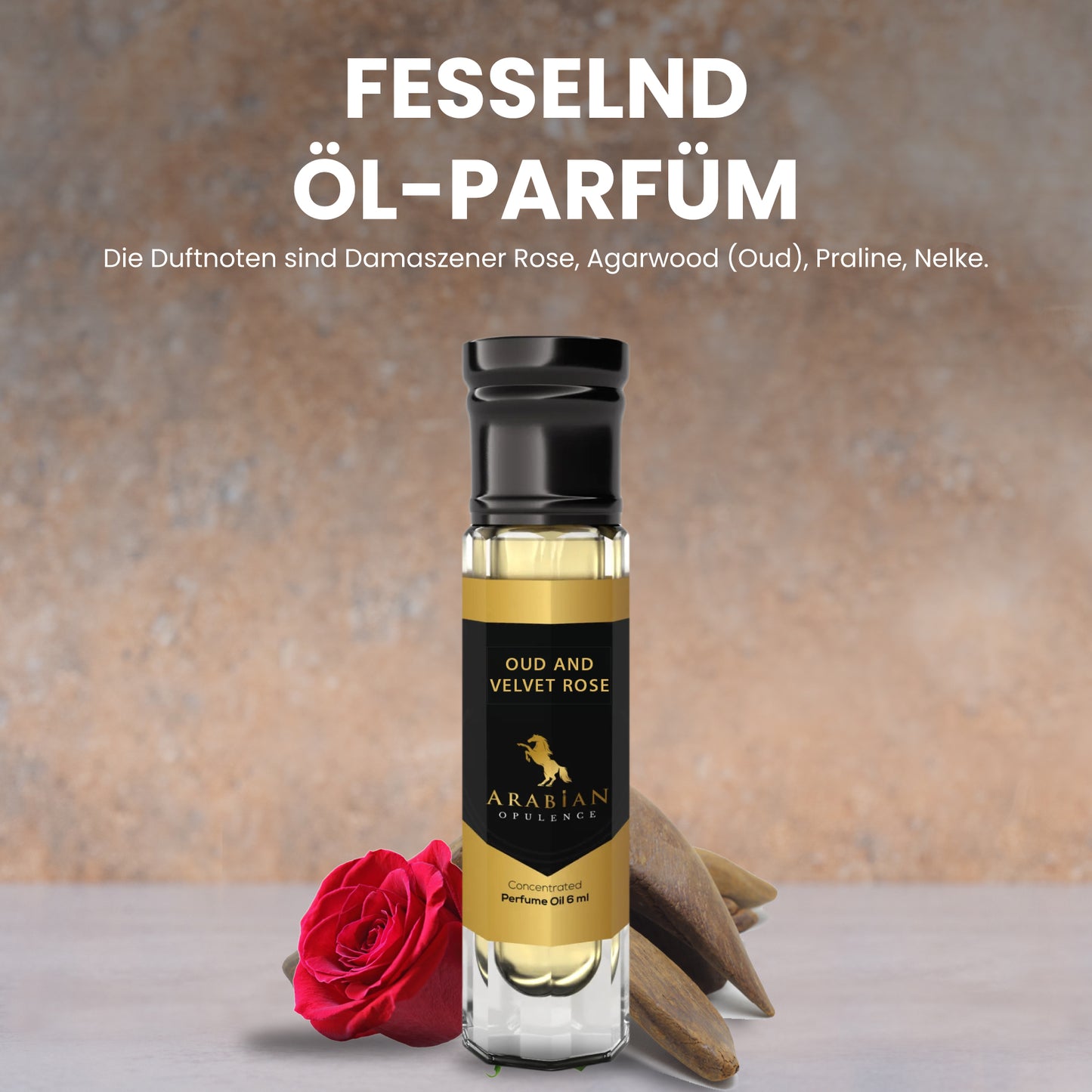FR288 OUD AND VELVET ROSE - Oriental Floral Unisex Perfume Body Oil | Long-Lasting Alcohol-Free Fragrance