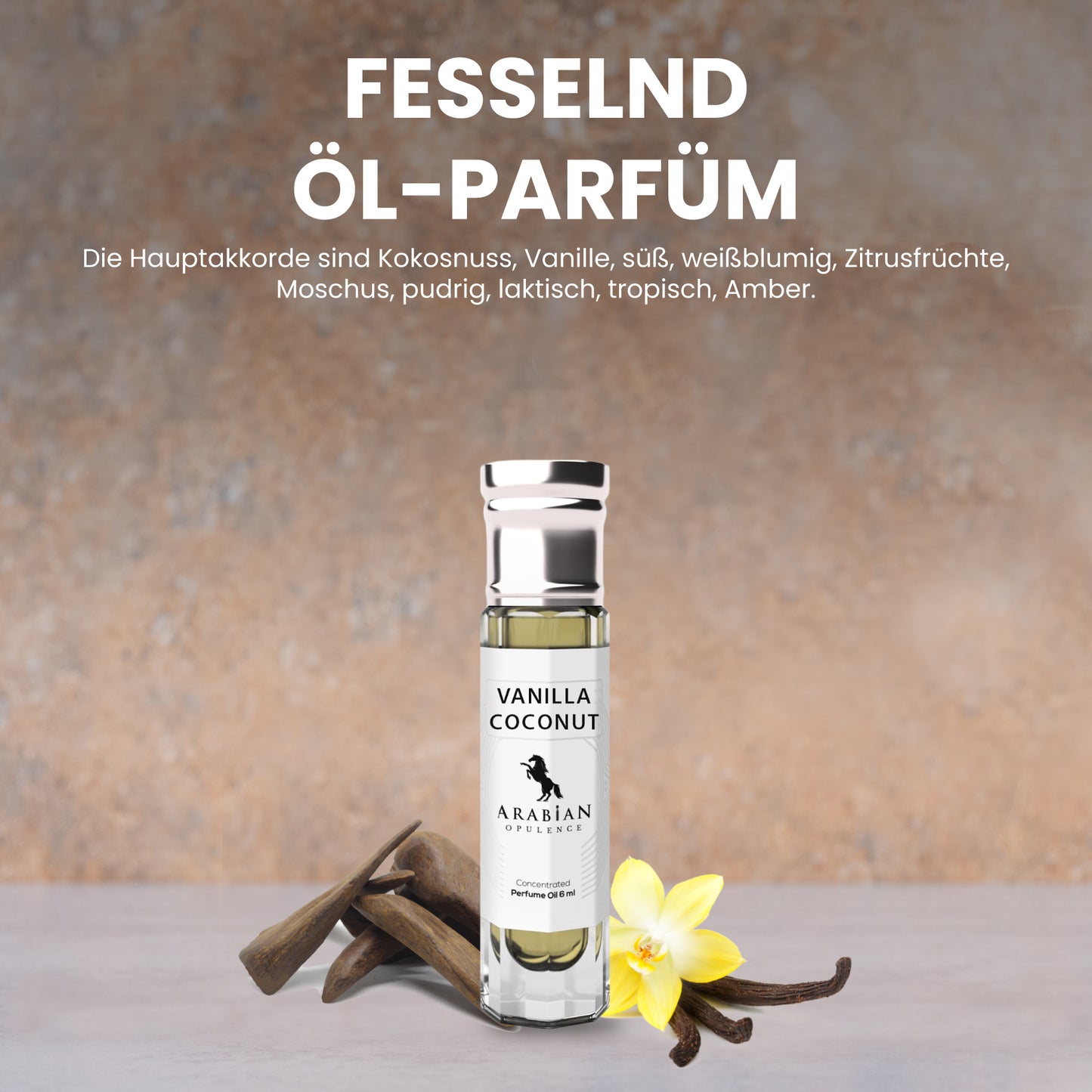 FR291 VANILLA COCONUT, PERFUME OIL FOR MEN AND WOMEN 6ml Roll-on Bottle Arabian Opulence