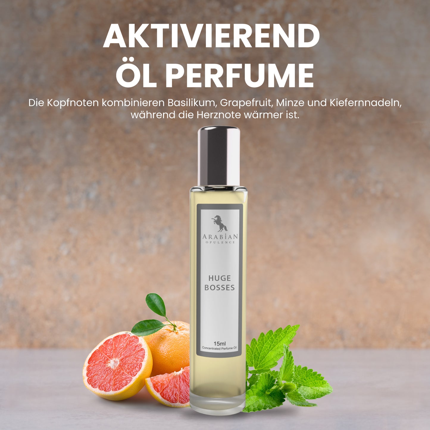 FR142 HUGE BOSSES - An Aromatic Green Perfume Body Oil For Men| Long-Lasting Alcohol-Free Fragrance