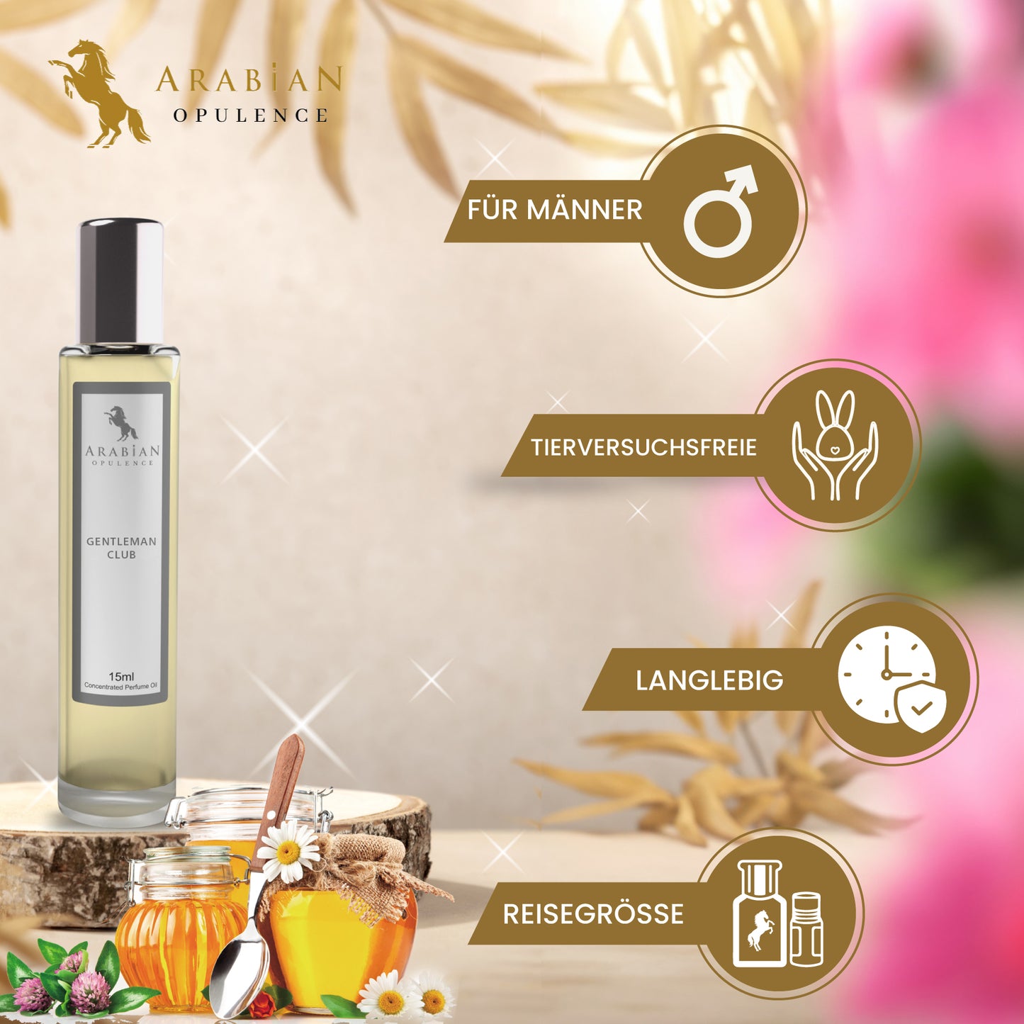 FR129 GENTLEMAN CLUB - A Woody Aromatic Perfume Body Oil For Men | Long-Lasting Alcohol-Free Fragrance