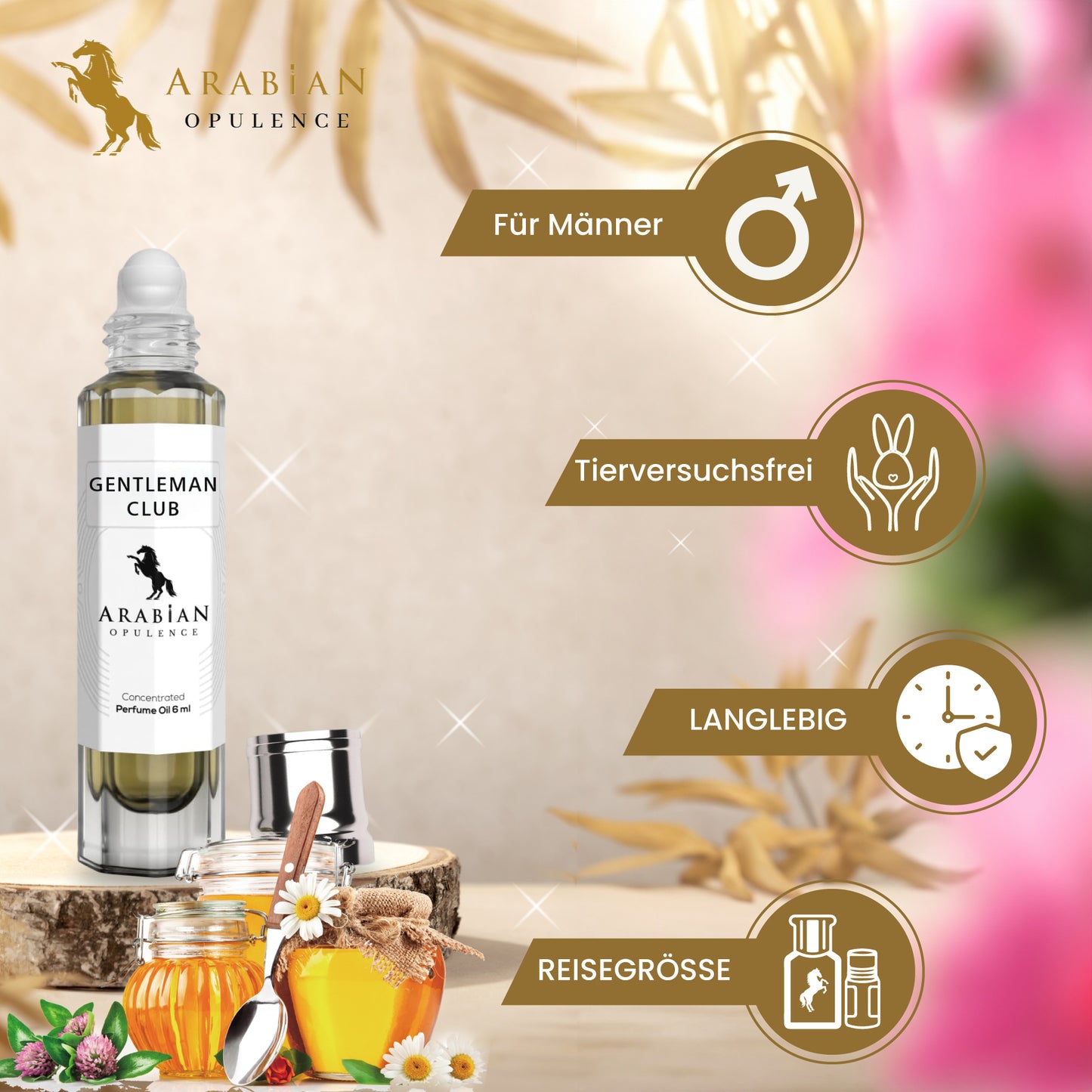 FR129 GENTLEMAN CLUB - A Woody Aromatic Perfume Body Oil For Men | Long-Lasting Alcohol-Free Fragrance