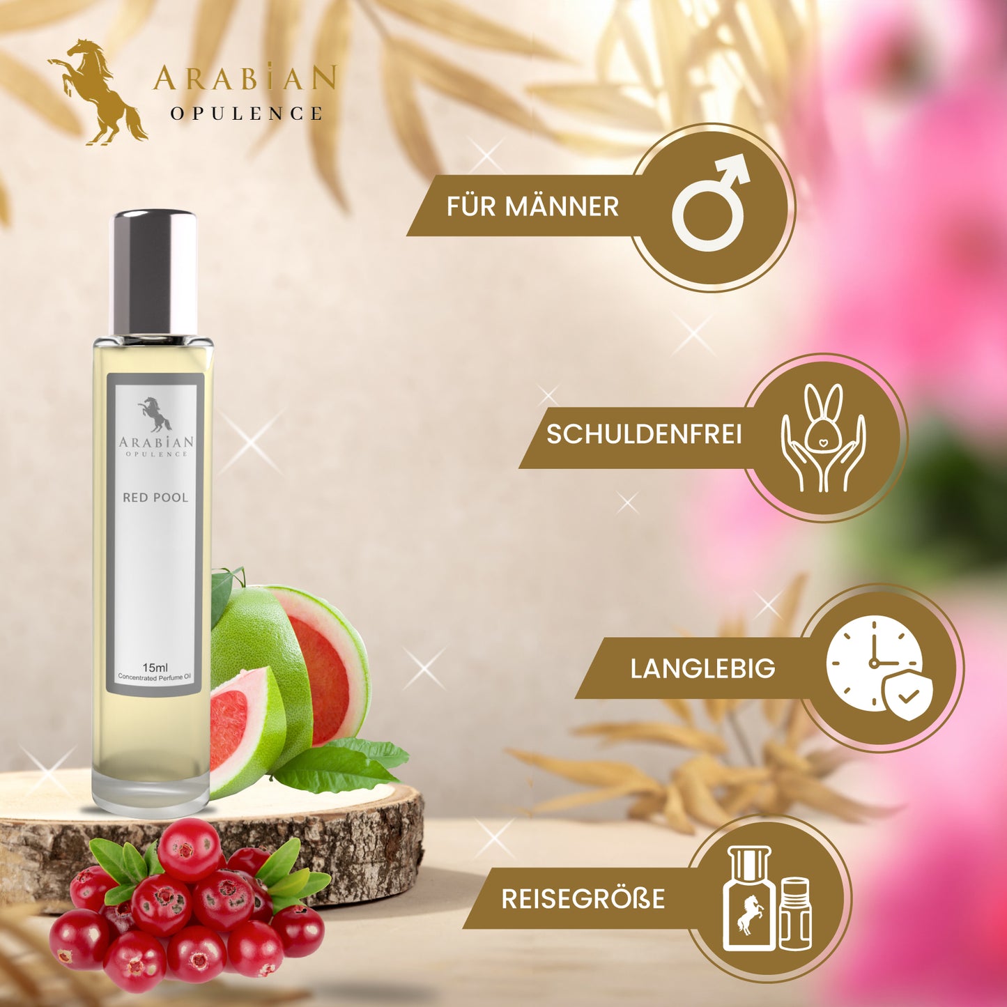 FR243 RED POOL- A Woody-Spicy Perfume Body Oil For Men | Long-Lasting Alcohol-Free Fragrance