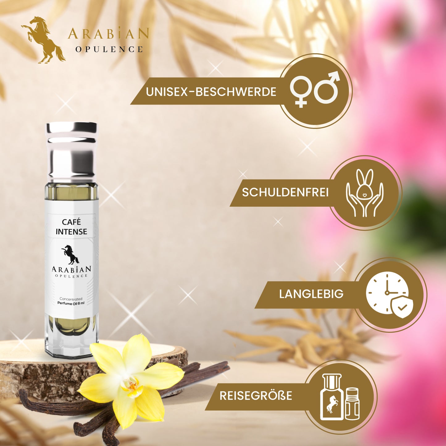 FR43 CAFE' INTENSE - Vanilla Unisex Perfume Body Oil | Long-Lasting Alcohol-Free Fragrance