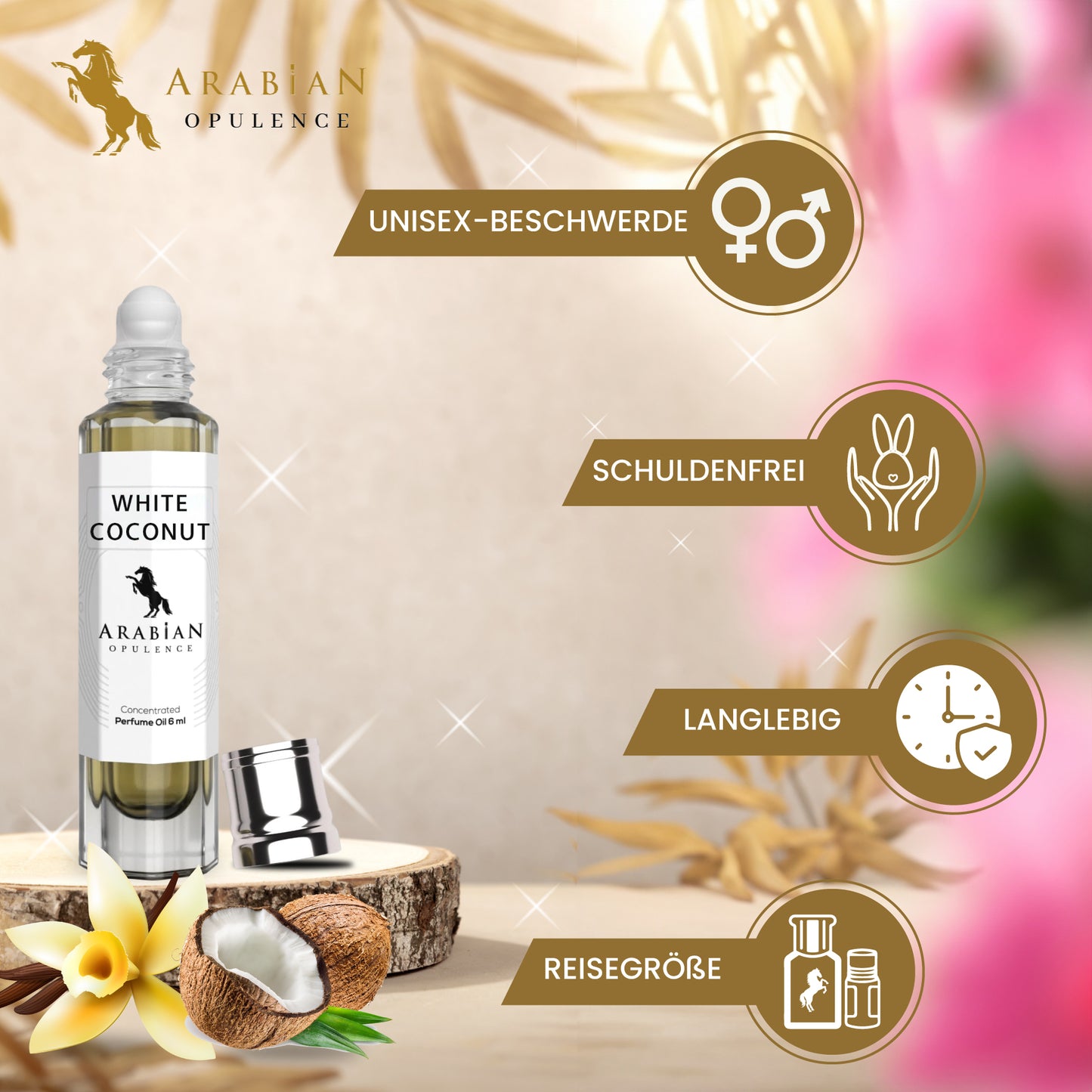 FR303 WHITE COCONUT - A Refreshing Floral Fruity Unisex Perfume Body Oil | Long-Lasting Alcohol-Free Fragrance