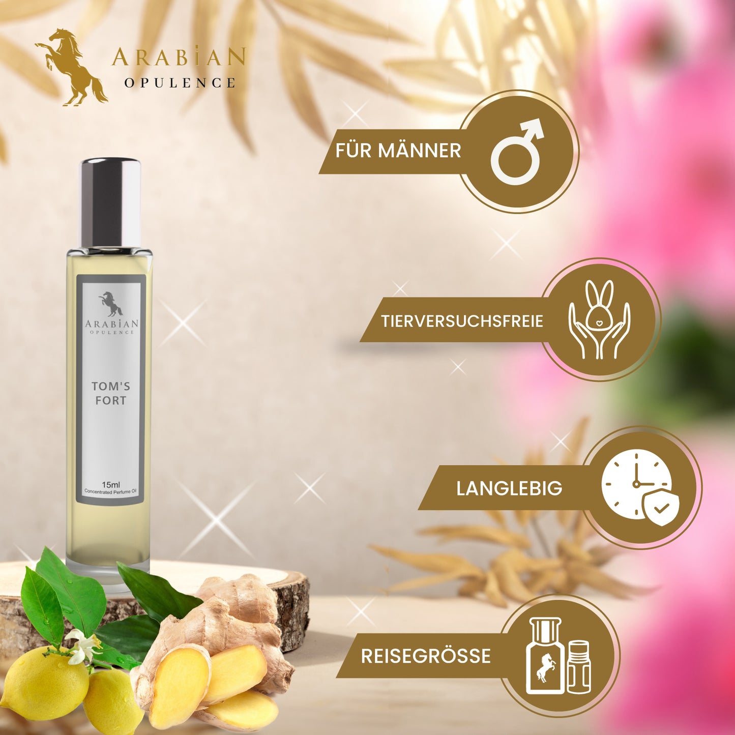 FR275 TOM'S FORT - Woody Floral Musk Perfume Body Oil For Men| Long-Lasting Alcohol-Free Fragrance