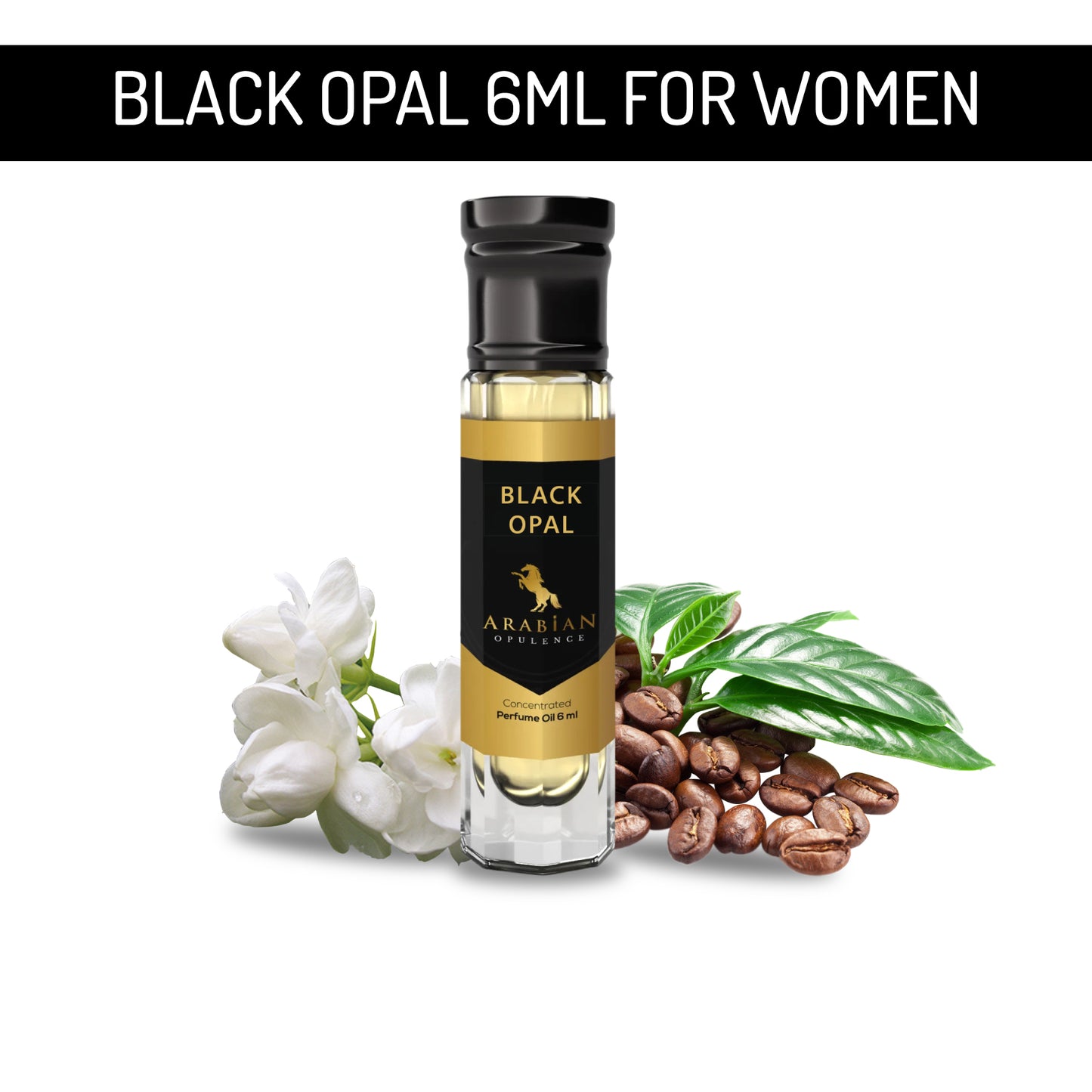 FR49 BLACK OPAL Oriental Vanilla Perfume Body Oil For Women| Long-Lasting Alcohol-Free Fragrance
