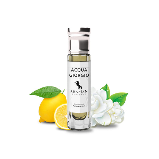FR10 ACQUA GIORGIO - Aromatic Aquatic Roll-On Body Perfume Oil For Men | Long-Lasting Alcohol-Free Fragrance